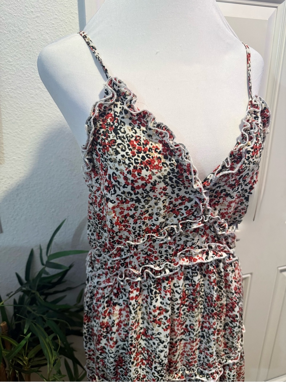 Inspired Hearts Floral Tiered Ruffle Sundress Camo Medium - Picture 4 of 7